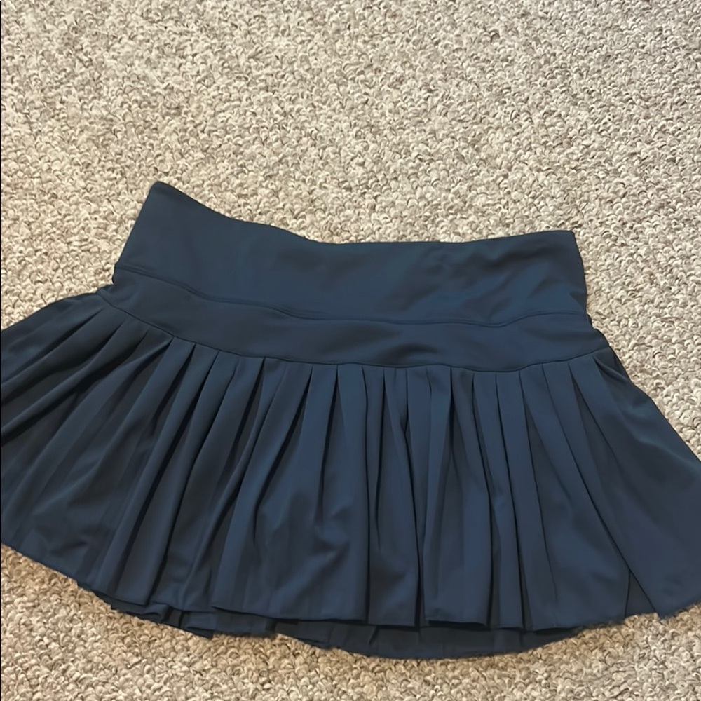 Gold hinge Navy Women's Skater Skirt